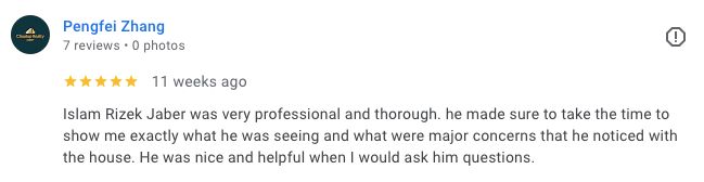 Five-star Google review screenshot from the original IRJ website, 3 of 5